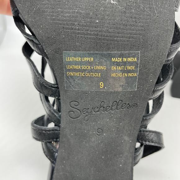 Seychelles Women's Charter Strappy Sandals Block Heel Square Toe Black Size 9 - Picture 9 of 12